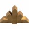 Ekena Millwork Redmond Rough Sawn Timber Gable Bracket, Western Red Cedar, 36"W x 24"H x 6"D x 6"F, 16/12 Pitch GBW036X24X0606RED00RWR - alternate 2